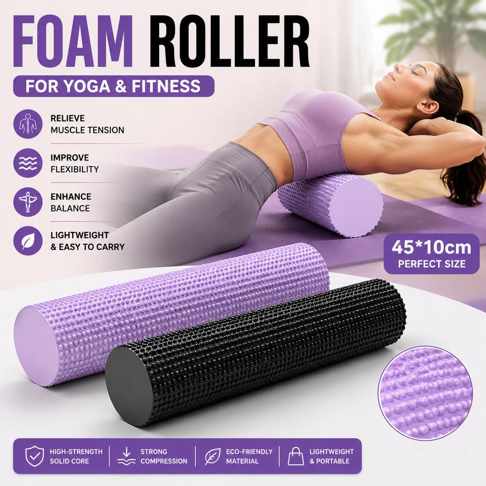 Pilates Yoga Equipment - EVA Foam Roller Body Exercises Roller