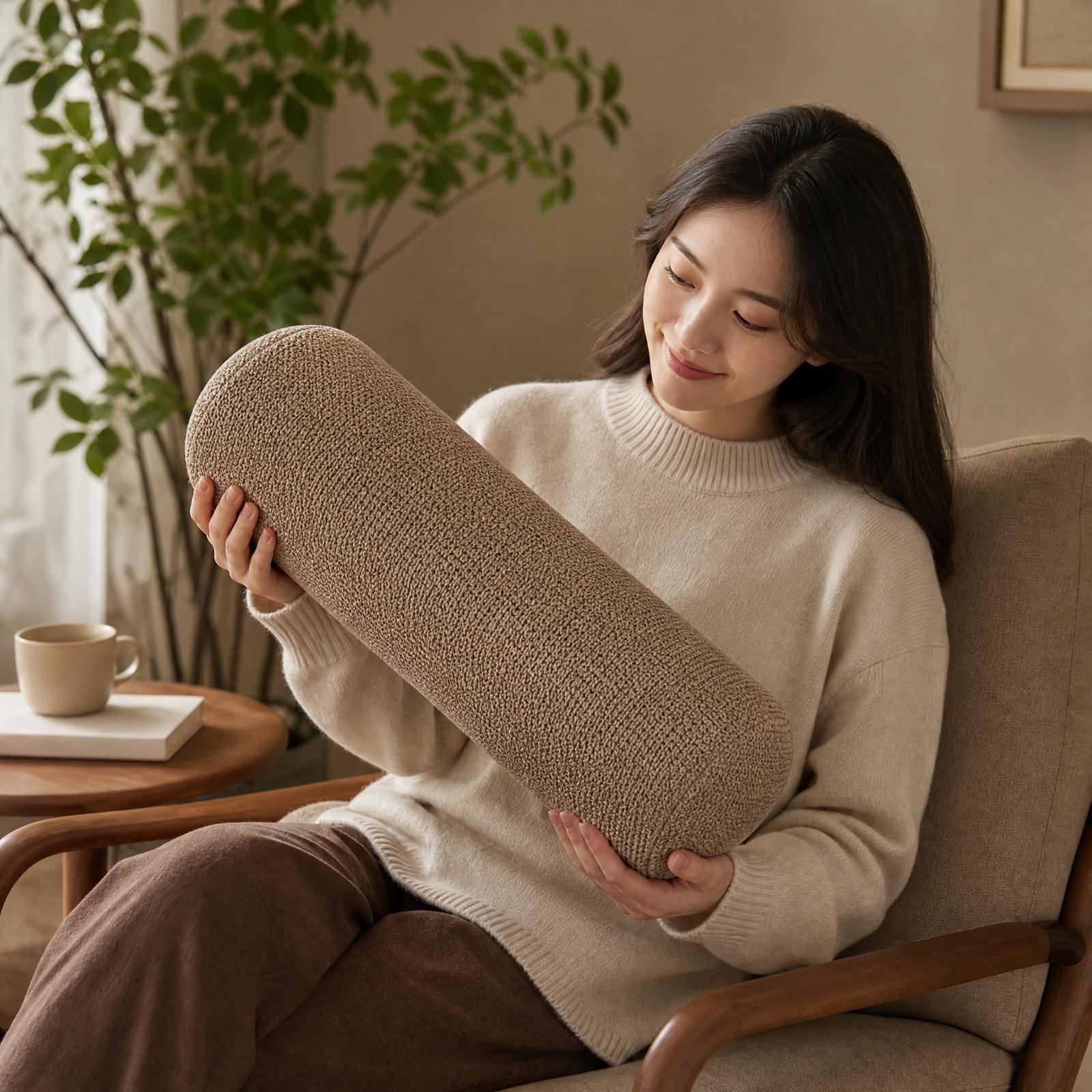Cylinder Memory Foam Pillow Bo - Bolster Cushion Round review and price