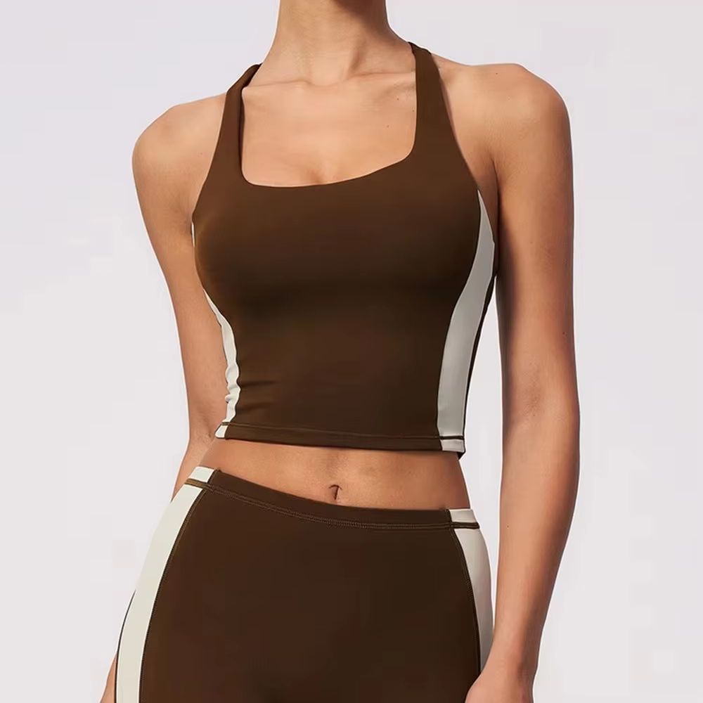 Women Halter Color Block Padde - Pilates Yoga Equipment review and price