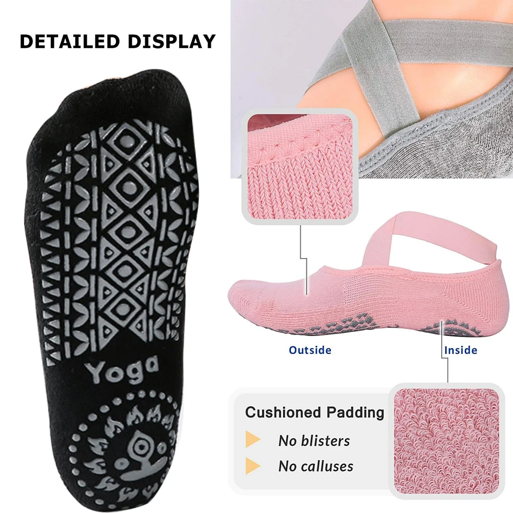 1Pair Yoga Socks for Women Non - Pilates Yoga Grip Socks review and price