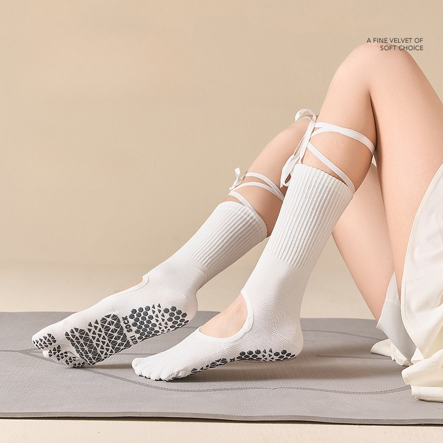 Women's Lace-Up Grip Yoga Sock - Pilates Yoga Grip Socks review and price